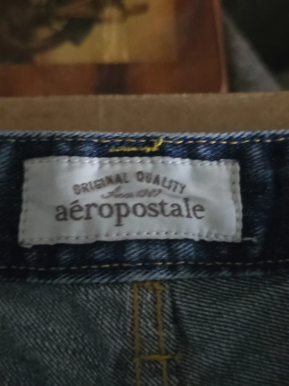 Aeropostale Distressed Blue Denim Jean Shorts